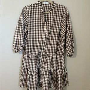 Darling brown gingham dress